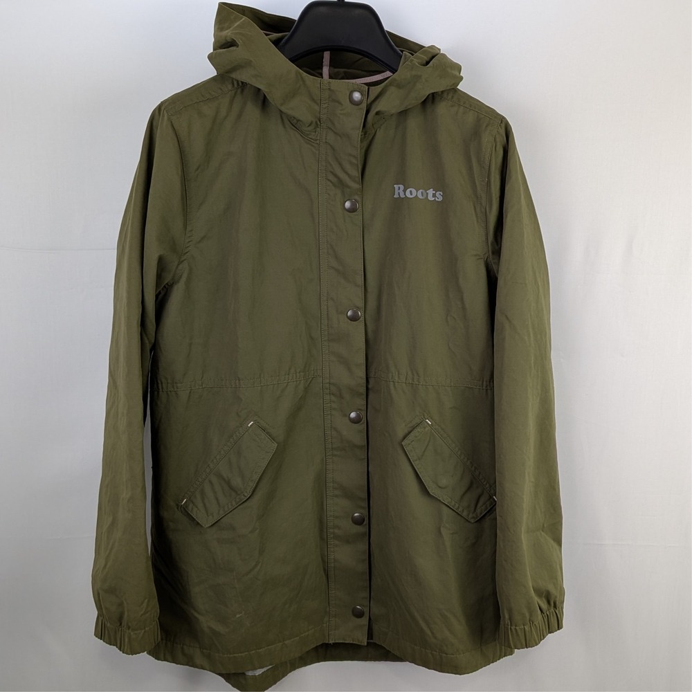 Roots Kids Hooded Parka Jacket - Olive Green - Size XXL (13-14 Yrs)